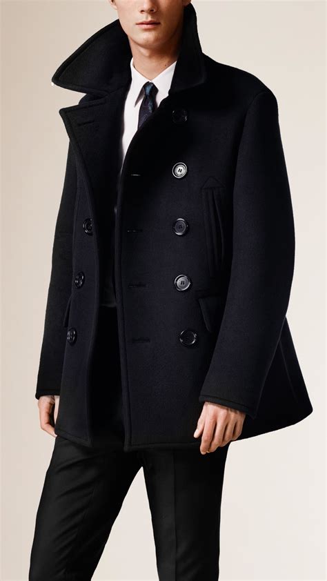 burberry peacoat men's navy.